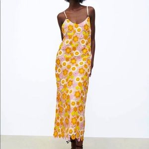 ZARA CROCHET MIDI DRESS